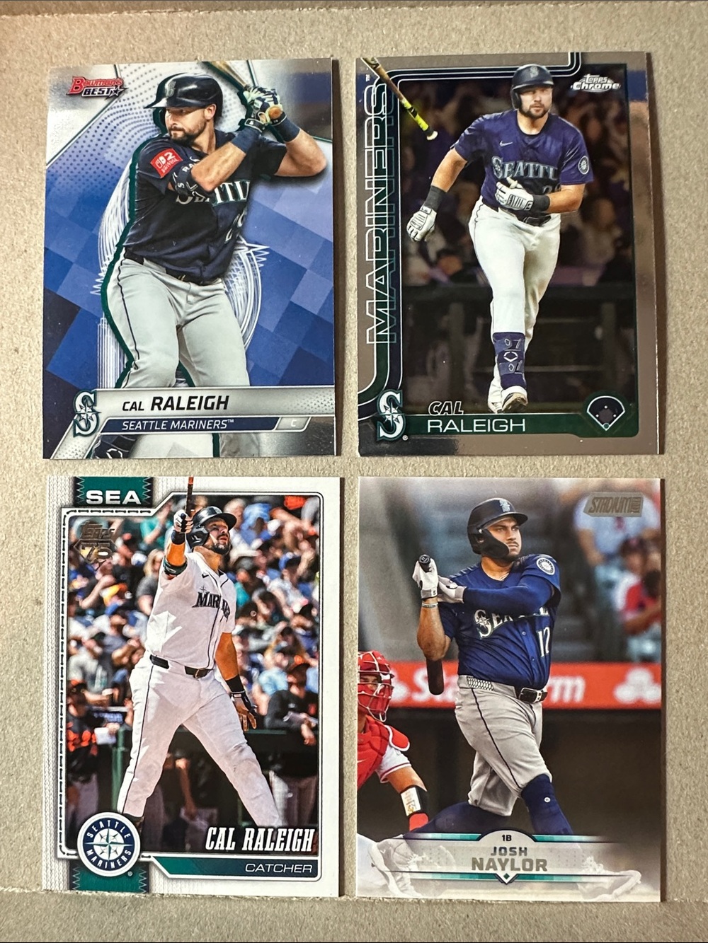 3 Cole Young Rookies + Cal Raleigh/Julio Rodriguez/Naylor Mariners lot of 19 - Picture 8 of 15